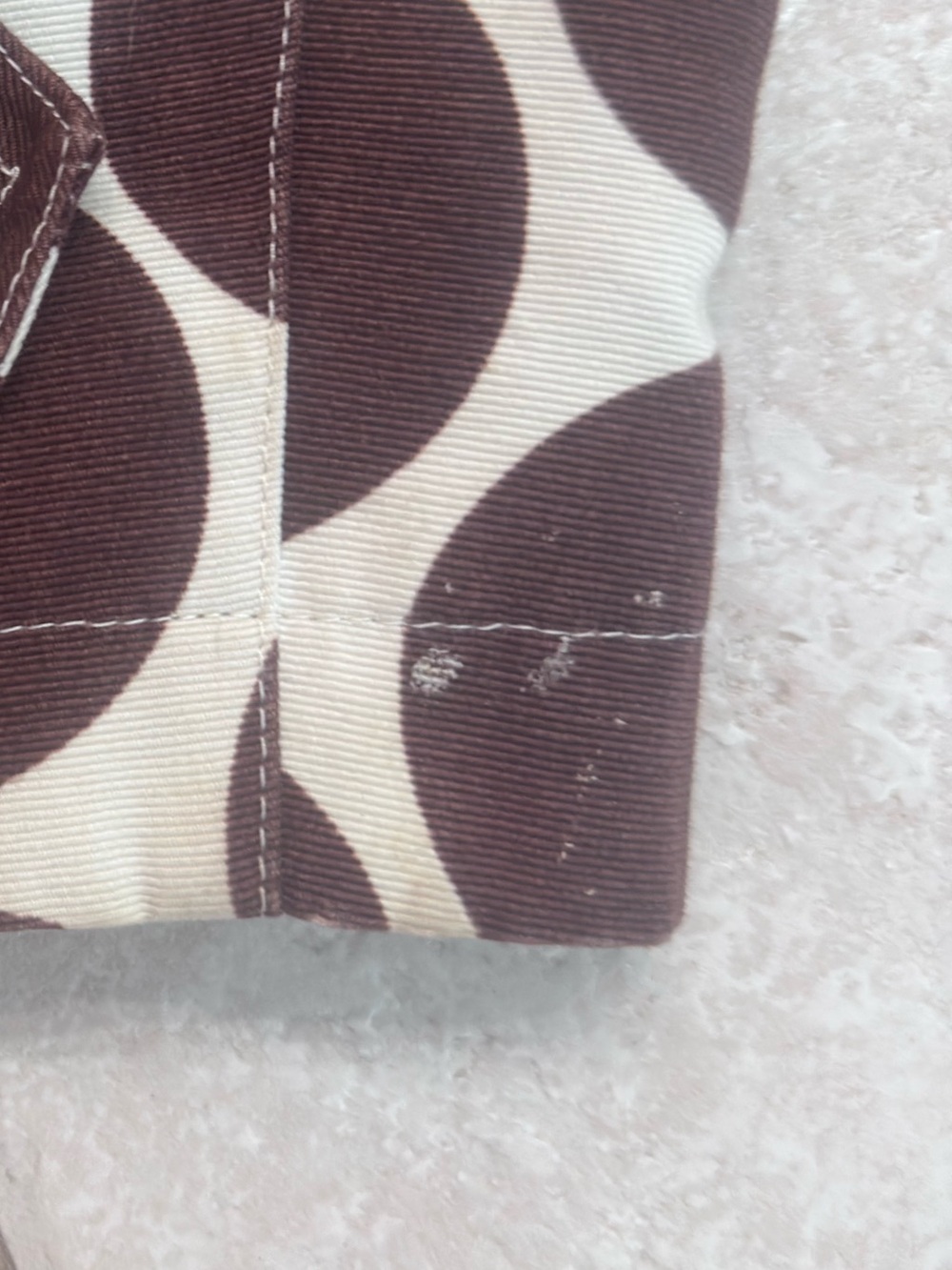 MERONA ~ Chocolate Brown Polka Dot Trench Coat w/Cream Background and Pockets - Picture 10 of 12